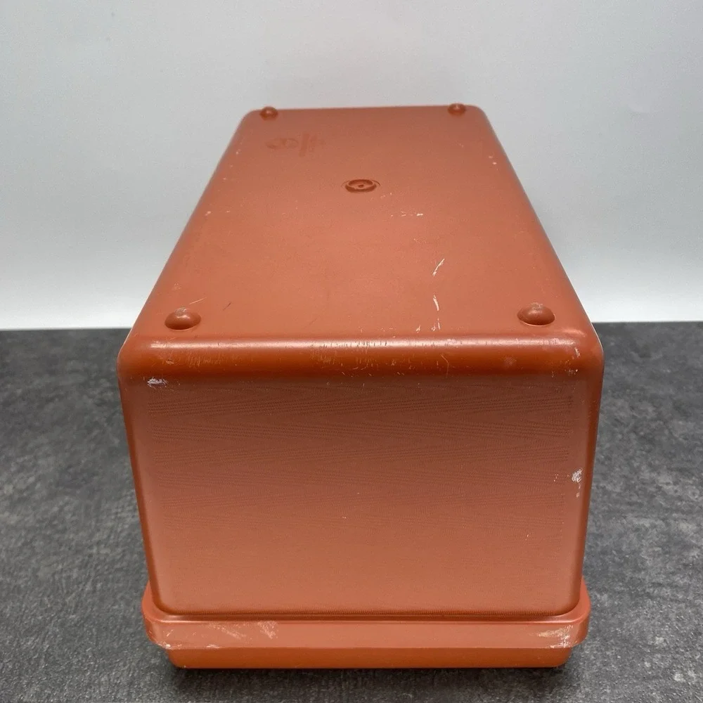 Vintage Wilson Wil-Hold 70's Era Orange Plastic Sewing Box Storage Container USA